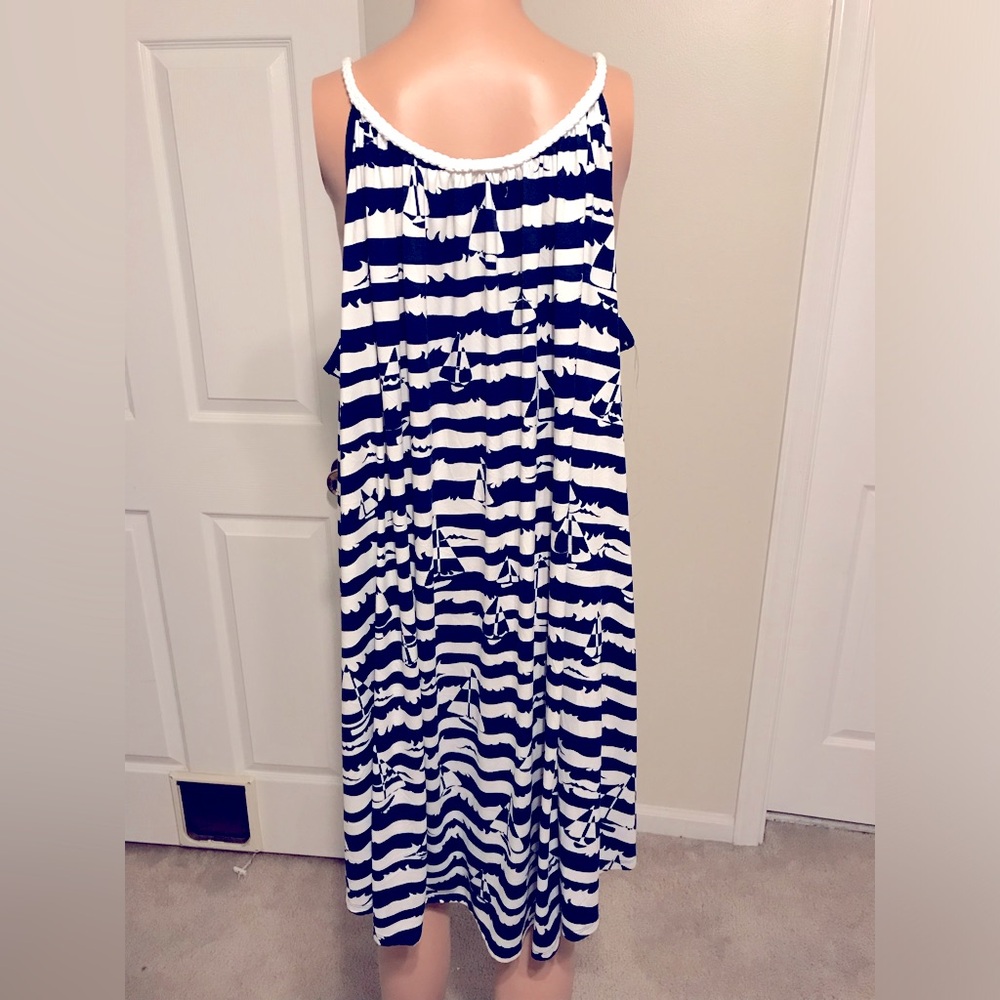 Sailboat Blue Striped Dress